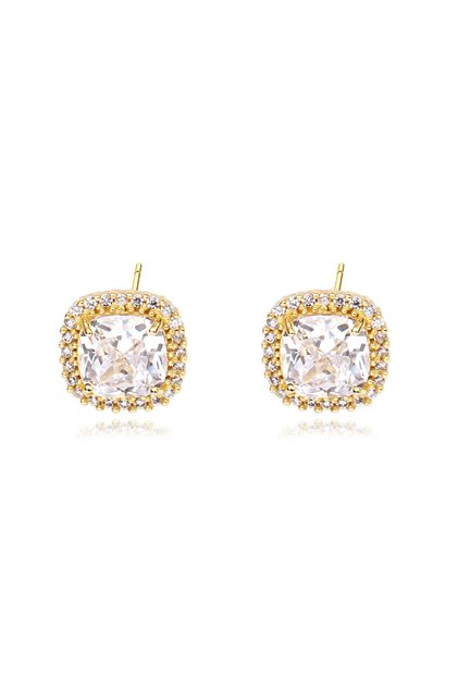 Cercei cu Cristale Zirconia Placati cu Rodiu Princess
