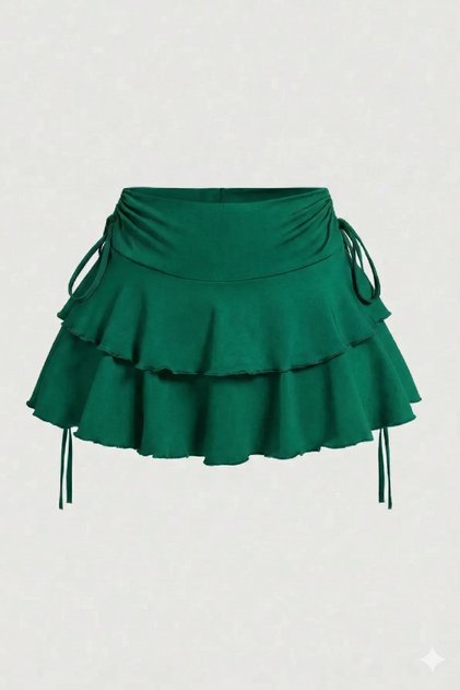 Fustă-pantalon mini cu șiret JT8067