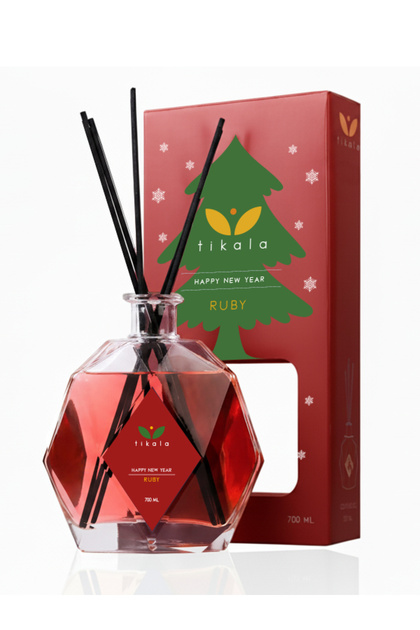 tikala New Year Bambu Çubuklu Lüx Kristal Oda Kokusu Ruby 700 ML