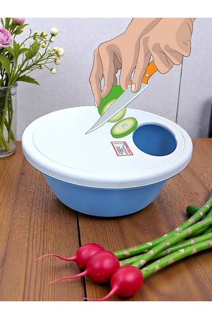 Hazneli kesim panosu Salata kasesi kase 4,5 litre