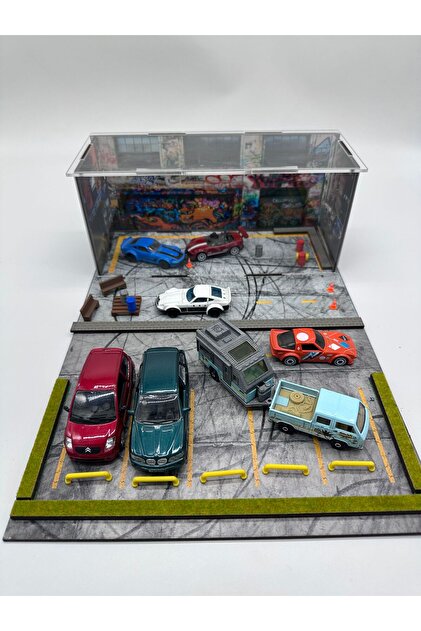 shop 1/64 Ölçekli Diorama Garaj Seti - Sokak Sanatı (Graffiti