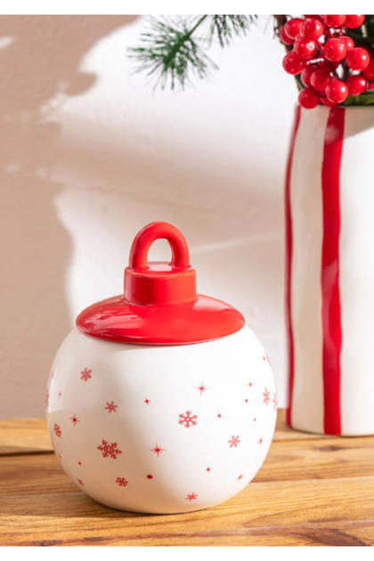 Lcw Home Mixed Christmas Themed Ceramic Storage Container