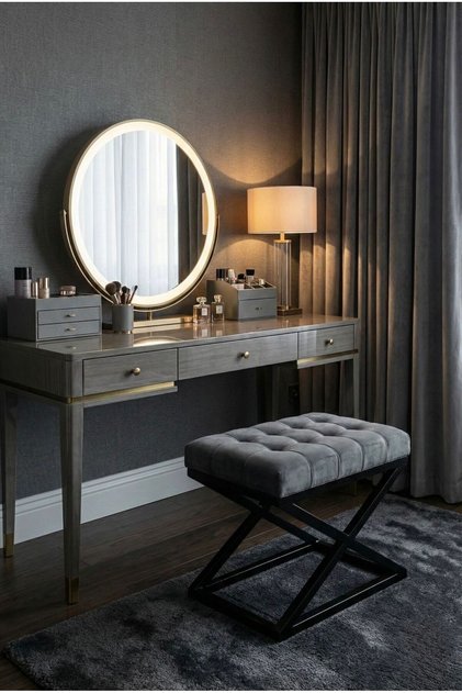Nexus Babyface Kapitoneli Puf - Siyah Metal X Ayaklı Modern Bench (50x40 cm)