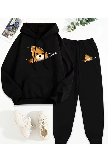 Black Bear K Hooded Tracksuit Set
