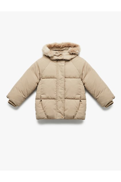 Hooded Long Sleeve Quilted Puffer Coat