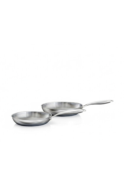 Tri Ply S/S Twin Frypan Set 24Cm / 28Cm Fry Pan | Induction + all hob suitable | PR81205