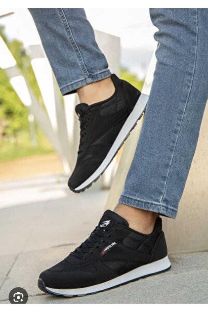 Black-White Men's Sports Mesh Comfortable Flexible and Non-Slip Sole Walking Shoes