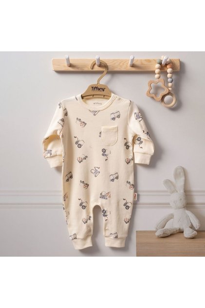 Tiffany Baby Organic Work Machine Theme Jumpsuit 23004