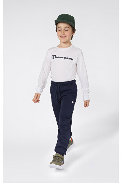 Rib Cuff Pants Children's Navy Blue Sweatpants - 307330-Bs501