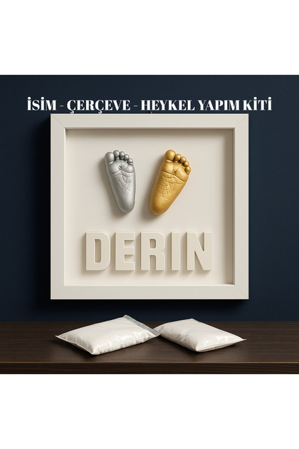 Handartmill İsimli Bebek El Ayak Heykel Yapım Kiti–Çerçeveli 3D