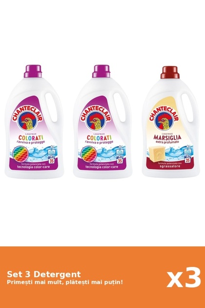 Set 3 Detergent Chanteclair: 2x Color, 1x Marsilia