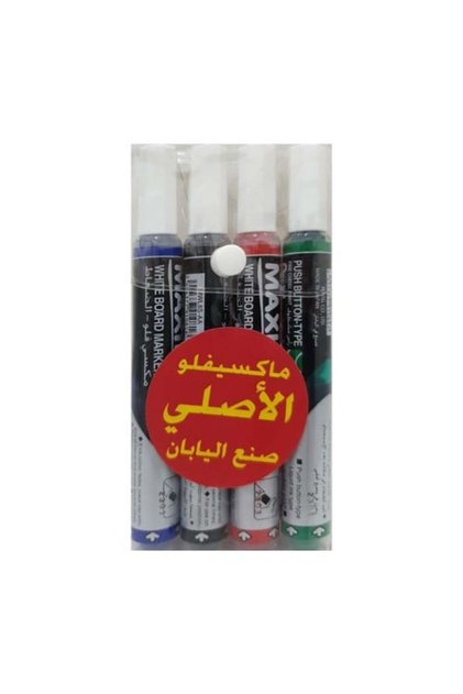 مجموعة أقلام السبورة البيضاء الأصلية الرفيعة المكونة من 4 ألوان - صنع في اليابان