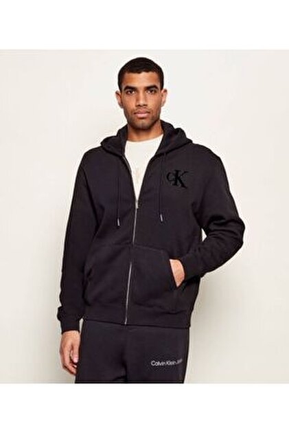 Calvin Klein LS WAFFLE-LINED PREMIUM SHIRT JA Erkek Siyah