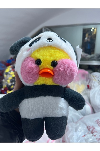 もっふーP moff Happy End Lala. labubu sepeti Panda şapkalı lalafan Ördek peluş new series