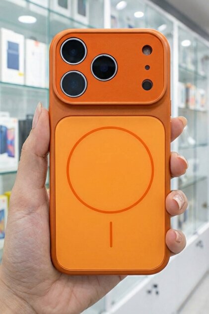 Fibaks iPhone 17 Pro Max Kılıf MagSafe Kamera Lens Korumalı Camlı