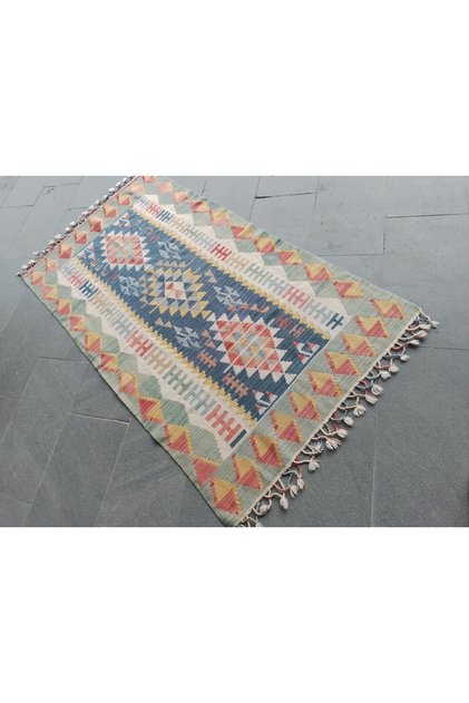 100X180 cm Hand-Knitted Magnificent Kayseri Region, New Wool Rug, Authentic Decor for Your Kitchen Bal38