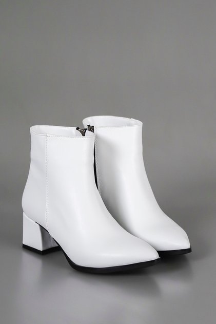 Als 211 Side Zipper Low Heel Ankle Boots