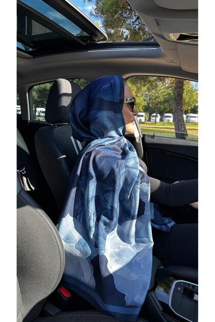 Lotus Pattern Cotton Hijab Shawl