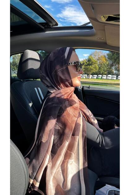 Lotus Pattern Cotton Hijab Shawl