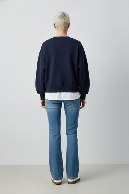 Balon Kollu Boxy Sweatshirt