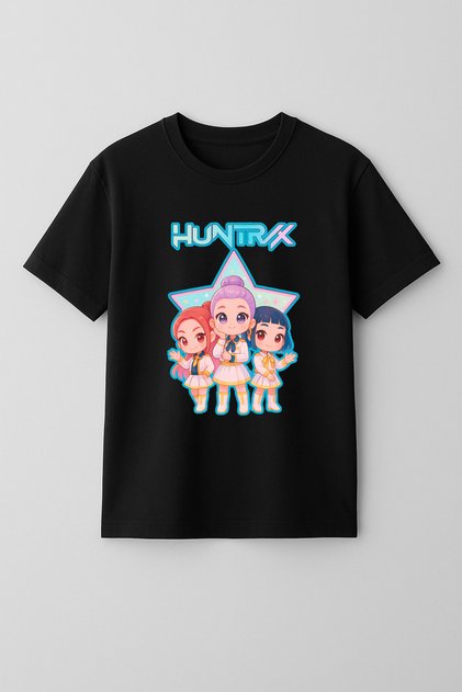 Kpop Demon Hunters Huntrix Short Sleeve Printed Girls' T-Shirt (4-13 Years)