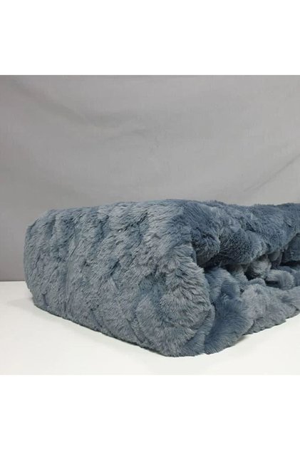 بطانية نارين فرو مخمل (200*230 CM) لون رصاصي غامق