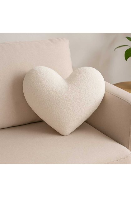 Welsoft Heart Pillow Decorative Plush Soft Throw Pillow Fluffy Home Decor Gift