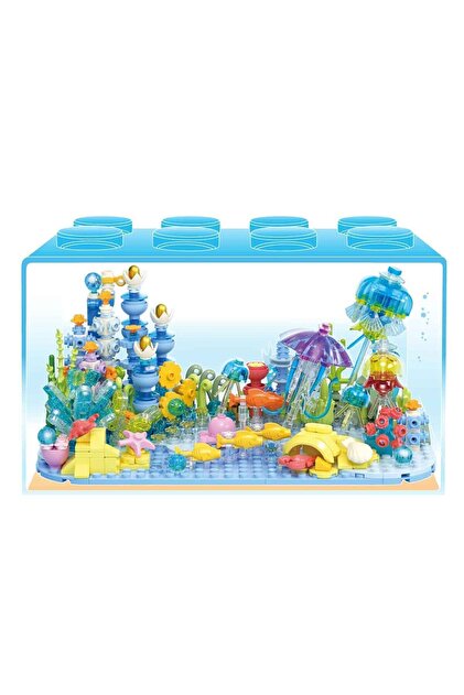 FABBA TOYS Denizaltı Akvaryum 589 Parça Block Oyuncak Seti – İnşa