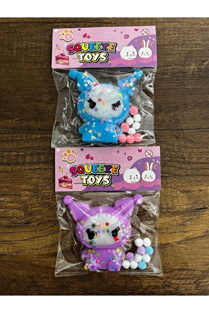gülümse gel 2 Adet Kuromi Figür Moj Moj Jel Sünger Squishy Sukuşi