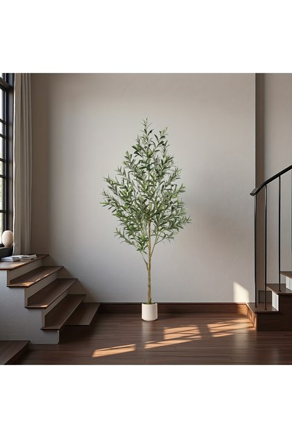 152cm Fake Olive Tree - Durable Low-Maintenance Plant, Perfect for Shops & Balconies