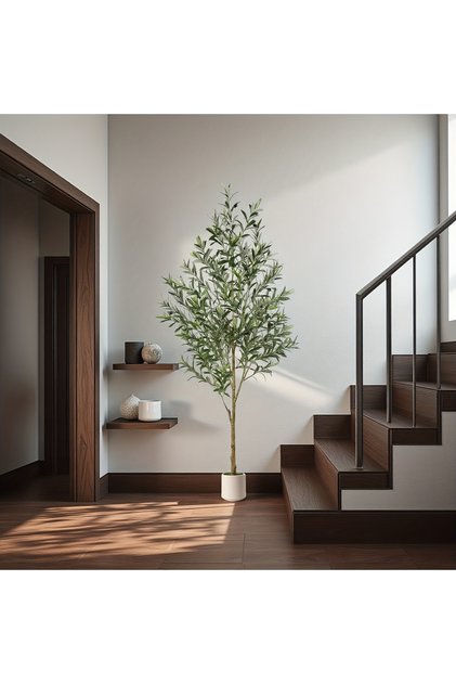 8FT Fake Olive Tree - Low-Upkeep Plant for Commercial & Residential Use