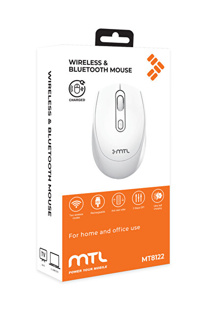 MTL Bluetooth Şarj Edilebilir Kablosuz ve Çift Mod Sessiz Mouse