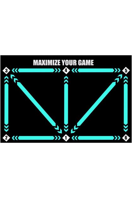 Soccer Practice Equipment Mat,Agility Footstep Training Mat Silent Training Mat,(60*90cm)