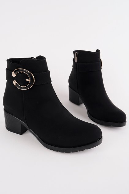 Bln-231 Thick Heel Belt Detailed Boots