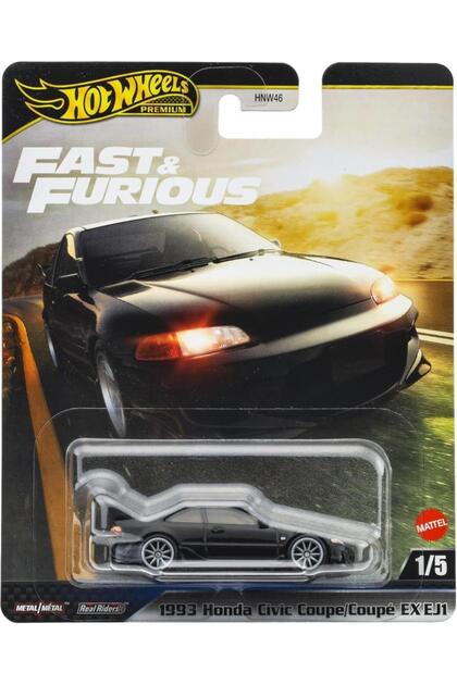 HOT WHEELS Fast-Furious Premium Araba 1993 HONDA CIVIC COUPE EX