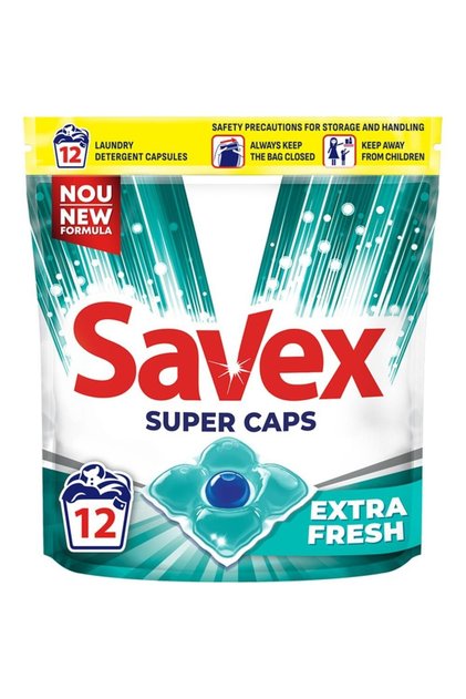 Set 3 x Detergent de Rufe Premium Caps Extra Fresh, 12 Capsule