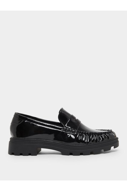 Black Patent Leather Loafers