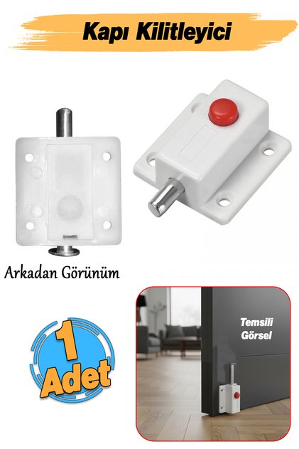 Düğmeli Yaylı Kapı Mobilya Dolap Kilidi Plastik Kapı Tutucu Stoper Sabitleme Kilitleme Aparat