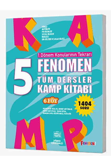 FENOMEN 5 KAMP KİTABI 1.DÖNEM TÜM DERSLER (6 FÖY)