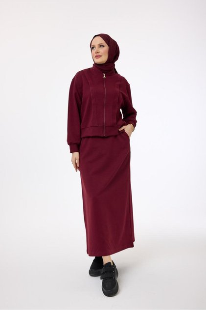 6156 - Stylish Comfortable Women's Skirted Jacket Set