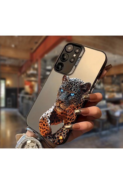 Samsung Galaxy S24 Fe Compatible Stone Tiger Print Shock Absorbing Dirt Repellent Phone Case Mk01A