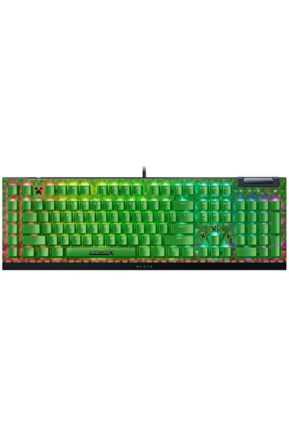 RAZER BlackWidow V4 X Minecraft Edition Green Switch Kablolu
