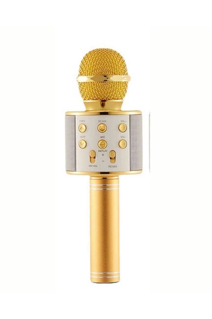 Bluetooth Karaoke Mikrofon – Kablosuz Hoparlörlü, LED Işıklı, Şarjlı
