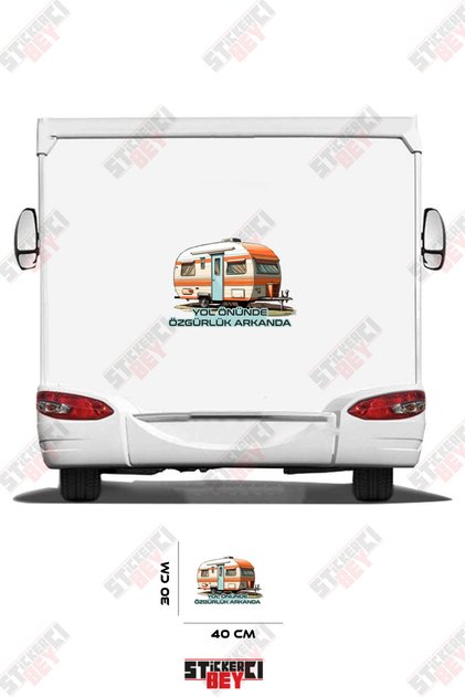Freedom Ahead, Backstory Below Caravan Visual Caravan Sticker Decal