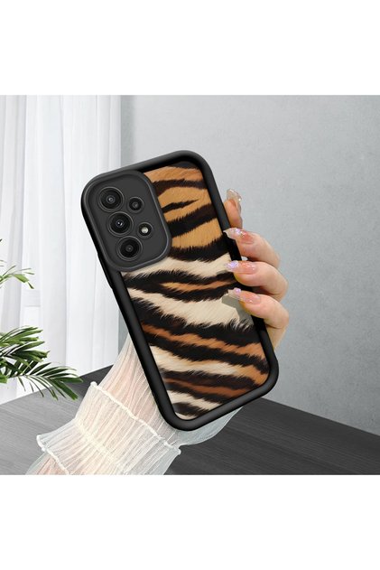 Simple Black Color Phone Case for Samsung Galaxy A23 Compatible Silicone Material Shockproof