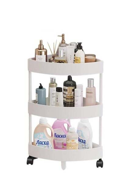 3 Layer Corner Rack, Simple Installation, Space-Saving, White