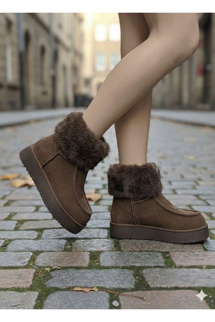 Plush Non-Slip Sole Zippered Cold-Proof Waterproof Women's Boots