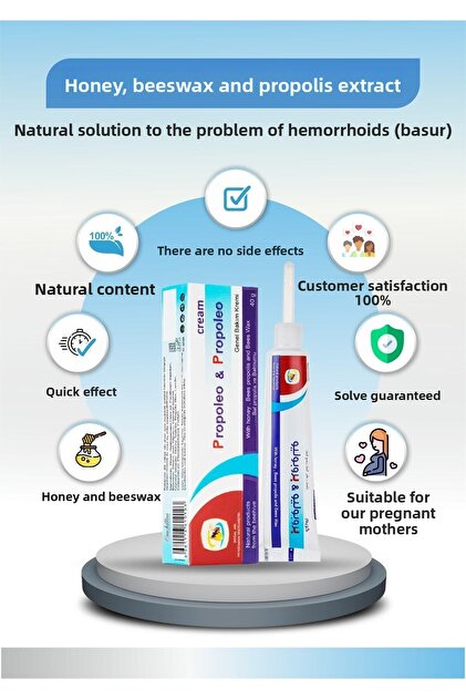 Honey and Propolis Extract Hemorrhoids Cream 40Gr