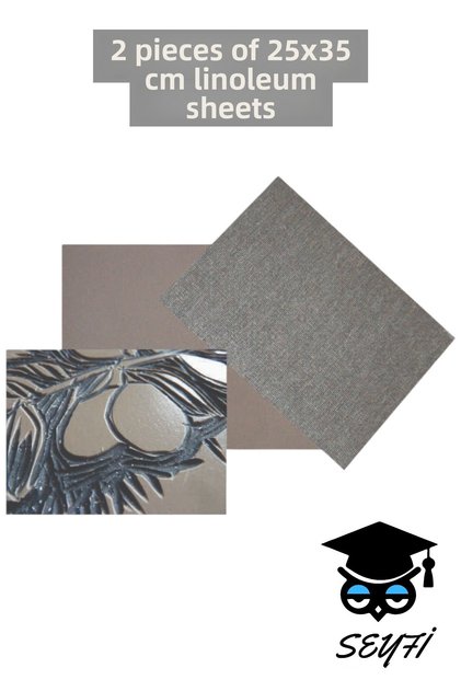 2 Pieces of 25X35 cm Linoleum Sheets