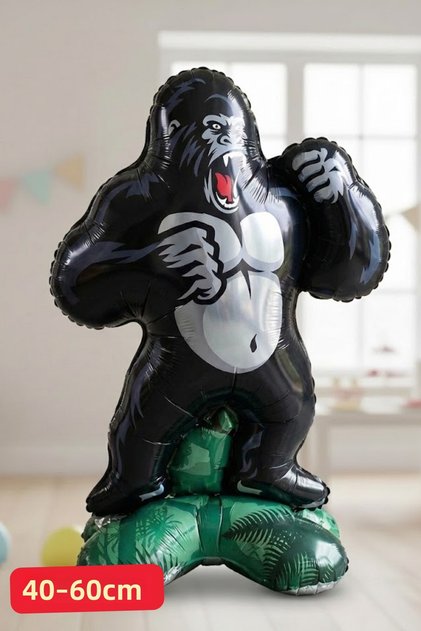 Big Black Gorilla Foil Balloon Birthday Helium Balloon Birthday Ornament Celebration Children's Birthday